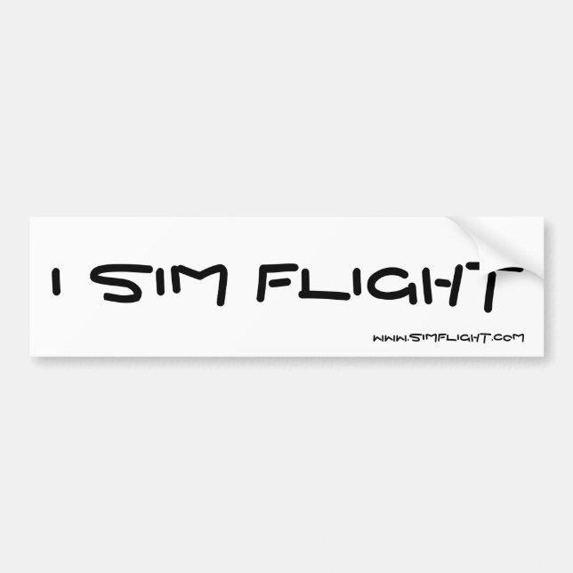 I SIM FLUG, WWW.SIMFLIGHT.COM AUTOAUFKLEBER (Vorne)