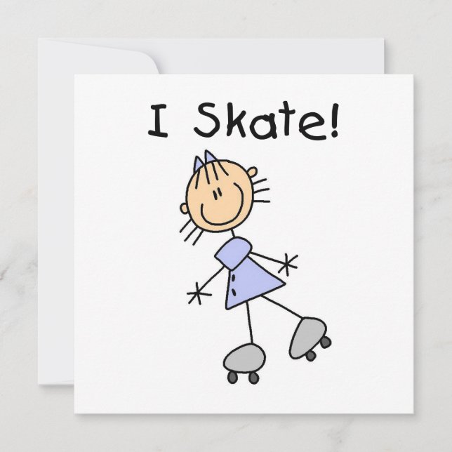I Skate - Girl Roller Skater (Vorderseite)