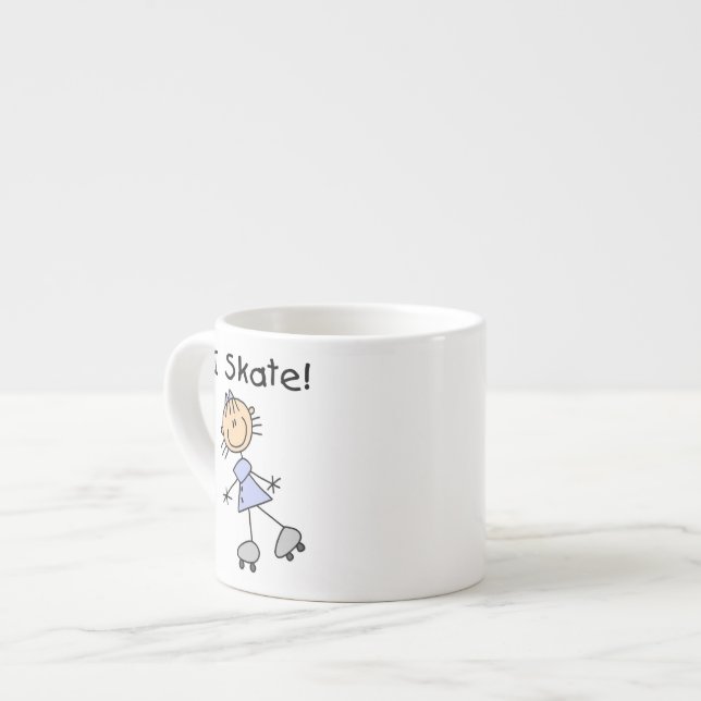 I Skate - Girl Roller Skater Espressotasse (Vorderseite Links)