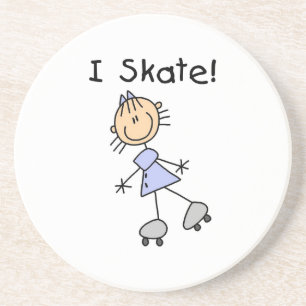 I Skate Girl Roller Skater Getränkeuntersetzer