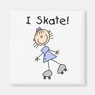I Skate-Strichmännchen-Magnet Magnet