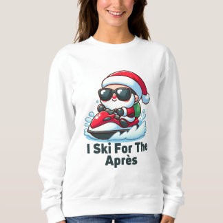 I Ski for the Après - Funny Santa Ski T - Shirt