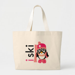 I Ski Penguin Jumbo Stoffbeutel