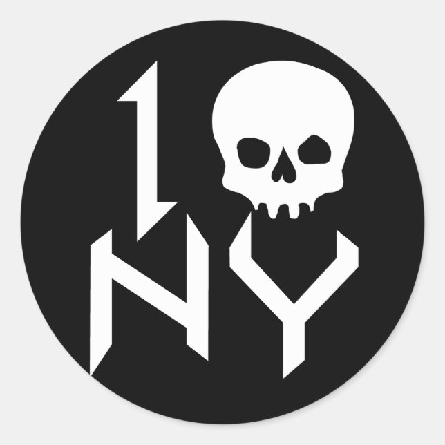 I Skull NY Sticker (Vorderseite)