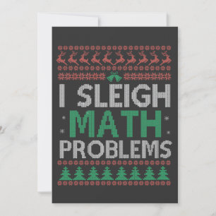 I Sleigh Mathe Problems Funny Ugly Xmas Sweater Einladung