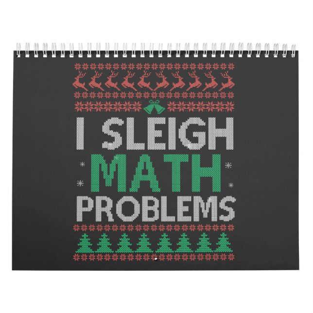 I Sleigh Mathe Problems Funny Ugly Xmas Sweater Kalender (Titelbild)