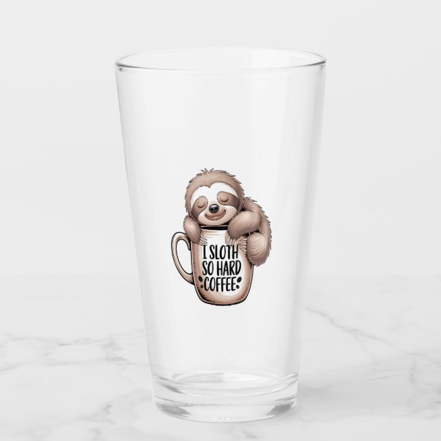 I Sloth Without Coffee Glas (Vorderseite)