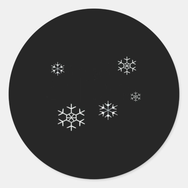 I Smell Snow Funny Holiday Under 20 Snowflakes  Runder Aufkleber (Vorderseite)