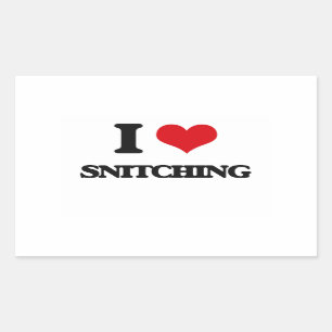 I Snitching Liebe Rechteckiger Aufkleber