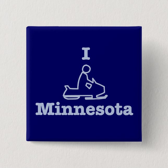 I Snowmobile Minnesota Button (Vorderseite)