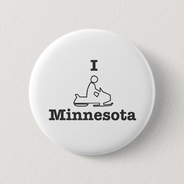 I Snowmobile Minnesota Button (Vorderseite)