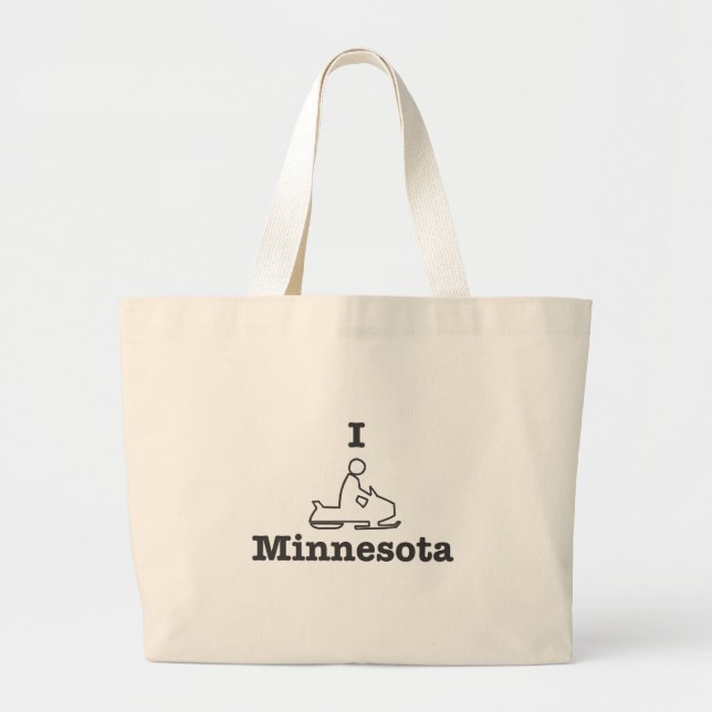 I Snowmobile Minnesota Jumbo Stoffbeutel (Vorne)