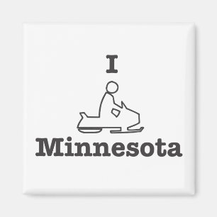 I Snowmobile Minnesota Magnet