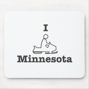 I Snowmobile Minnesota Mousepad
