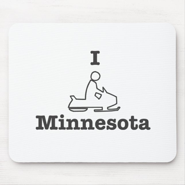 I Snowmobile Minnesota Mousepad (Vorne)