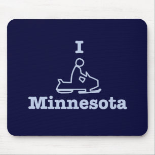 I Snowmobile Minnesota Mousepad