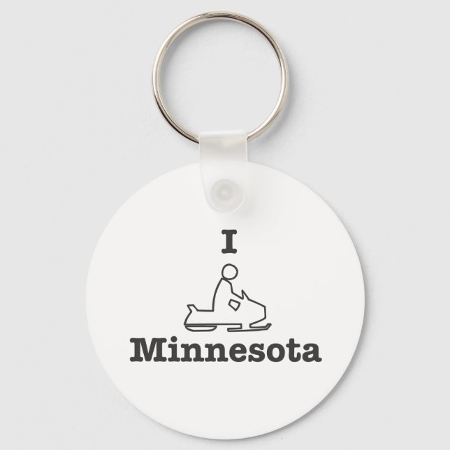 I Snowmobile Minnesota Schlüsselanhänger (Vorderseite)