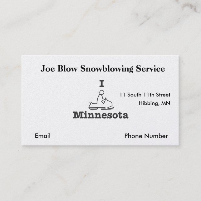 I Snowmobile Minnesota Terminkarte (Vorderseite)