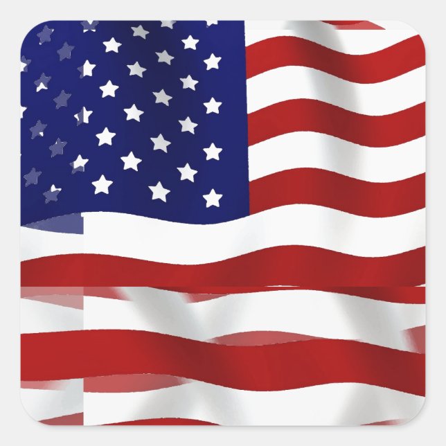 I So Liebe-USA_ Square Sticker (Vorderseite)
