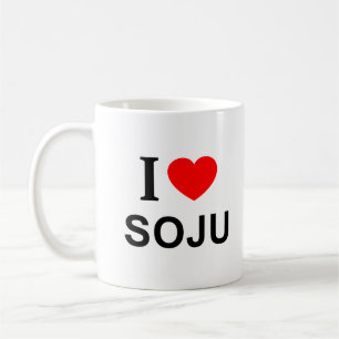 I ❤️ SOJU I LIEBE SOJU I HEART SOJU KAFFEETASSE