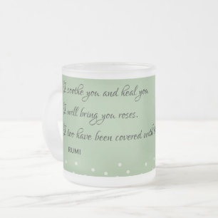 I Soothe and Heal: Rumi-Inspiriert Angebotsdesign Mattglastasse