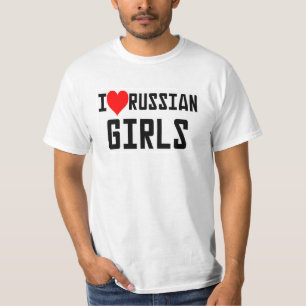 I Spaß Liebe-russische Mädchen-lustiger Russland T-Shirt