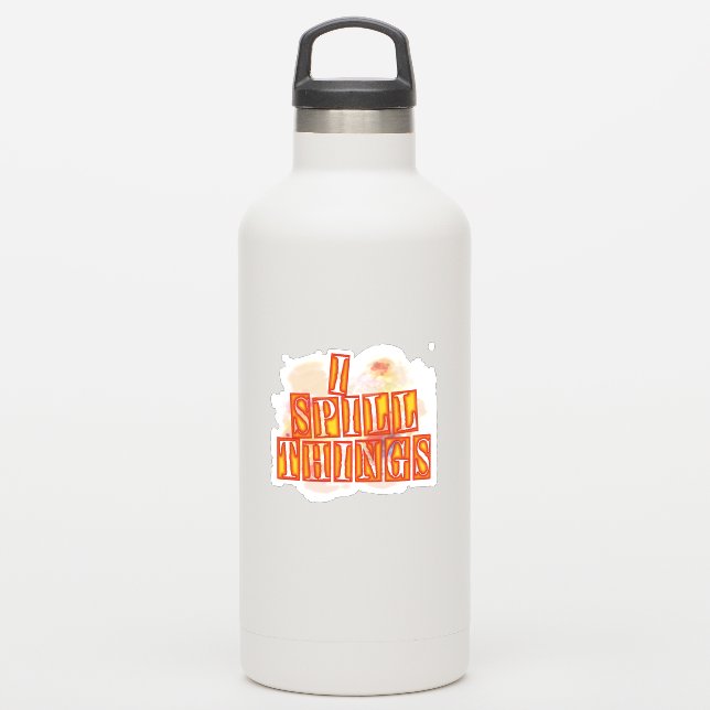 I Spill Things Kontur Sticker Spaß Geschenk (Wassserflasche)