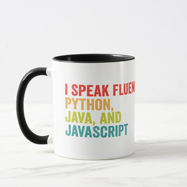 i spricht fließend Computersprache Funny Coding Tasse (Links)