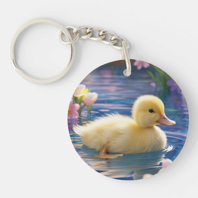 I ♥️ Spring Duckling Schlüsselanhänger (Vorderseite)