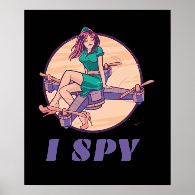 I Spy Drone für Mädchen Poster (Vorne)