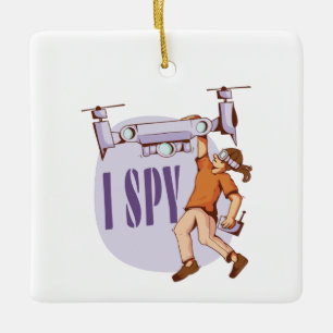 I Spy For Drone Pilots and Drone Kids Keramikornament