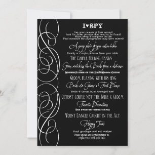 I Spy Heart Typographie Photo Réception Cartes de 