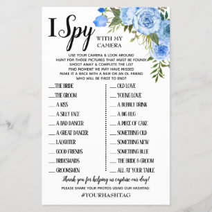 I Spy Hochzeitsempfang englische spanische Karte