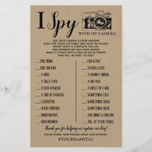 I Spy Hochzeitsempfang englisches spanisches Spiel
