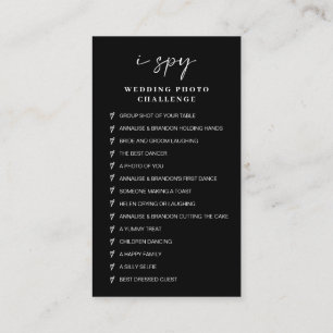 I Spy Wedding Game Freigabe der Liebe QR Code Begleitkarte