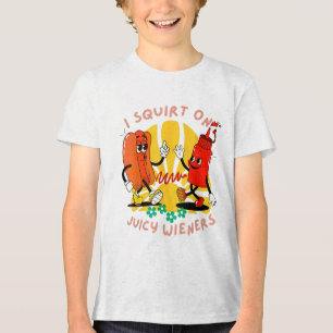 I Squirt auf Juicy Dackeln Erwachsene Humor Funny  Tri-Blend Shirt