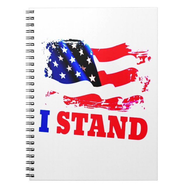 I STAND American Flag Notizblock (Vorderseite)