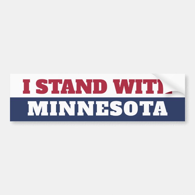 I Stand With Minnesota  Autoaufkleber (Vorne)