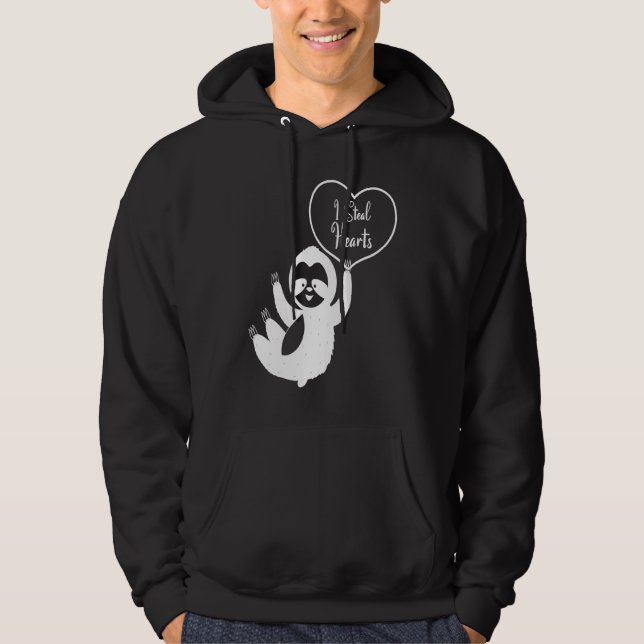 I Steal Hearts Sloth  Valentines Day  1 Hoodie (Vorderseite)
