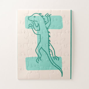 "I steht für Iguana" Alphabet Poster