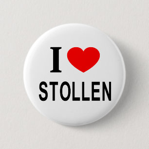 I ❤️ STOLLEN I LIEBE STOLLEN I HERZSTOLLEN BUTTON