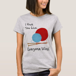 I Strick leben Sie lustiger Shirt-Entwurf T-Shirt