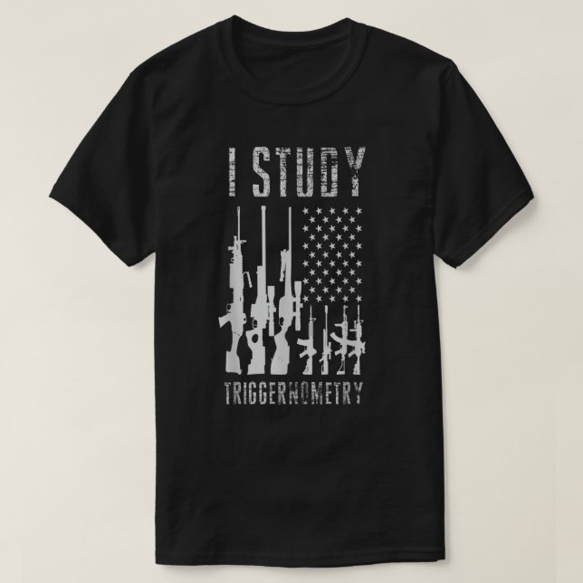 I Studie Triggerometrie Shirt Gun American Flag Gi (Design vorne)