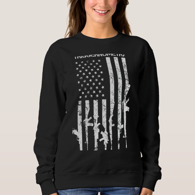 I Study Triggernometry Funny Gun Pro Waffen Flag O Sweatshirt (Vorderseite)