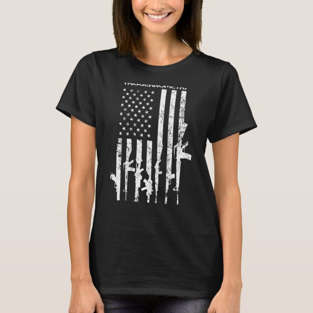 I Study Triggernometry Funny Gun Pro Waffen Flag O T-Shirt (Vorderseite)