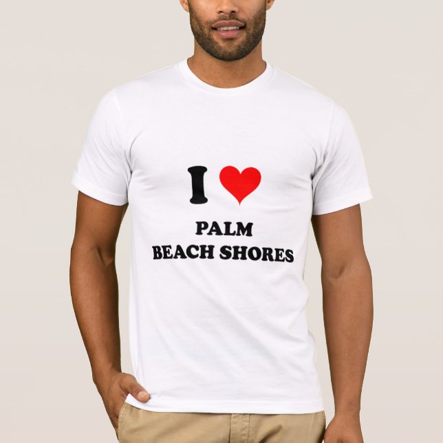 I stützt Liebe Palm Beach Florida unter T-Shirt (Vorderseite)