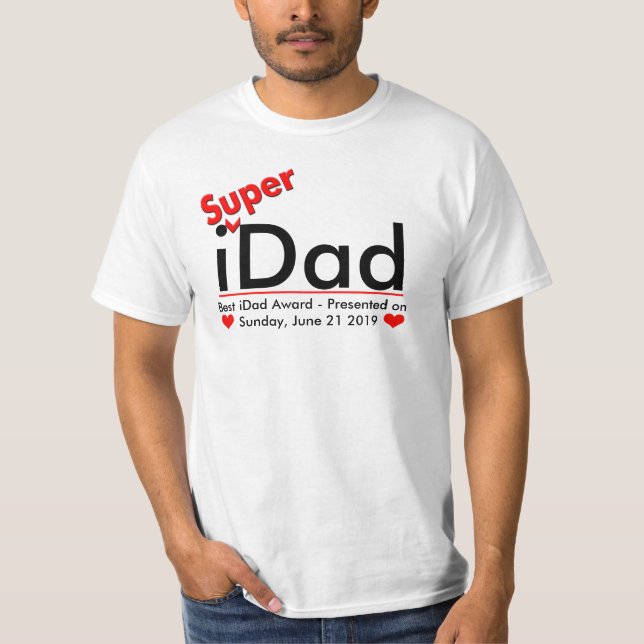 i[Super]Vater T - Shirt - Beste iDad Auszeichnung (Vorderseite)