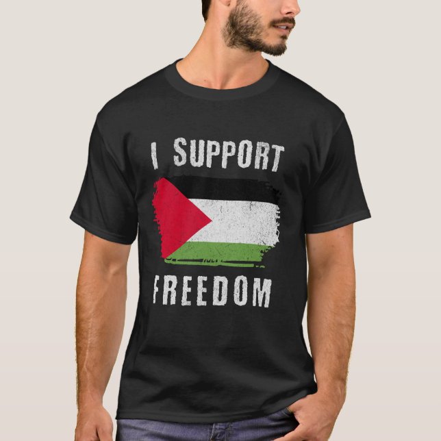 I support Palestine Freedom #gaza T-Shirt (Vorderseite)