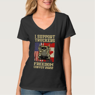 I support Truckers Freedom Convoy 2022 American Ca T-Shirt