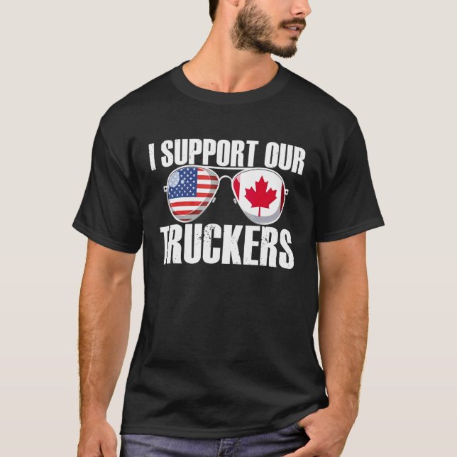 I support Truckers Freedom Convoy 2022 T-Shirt (Vorderseite)